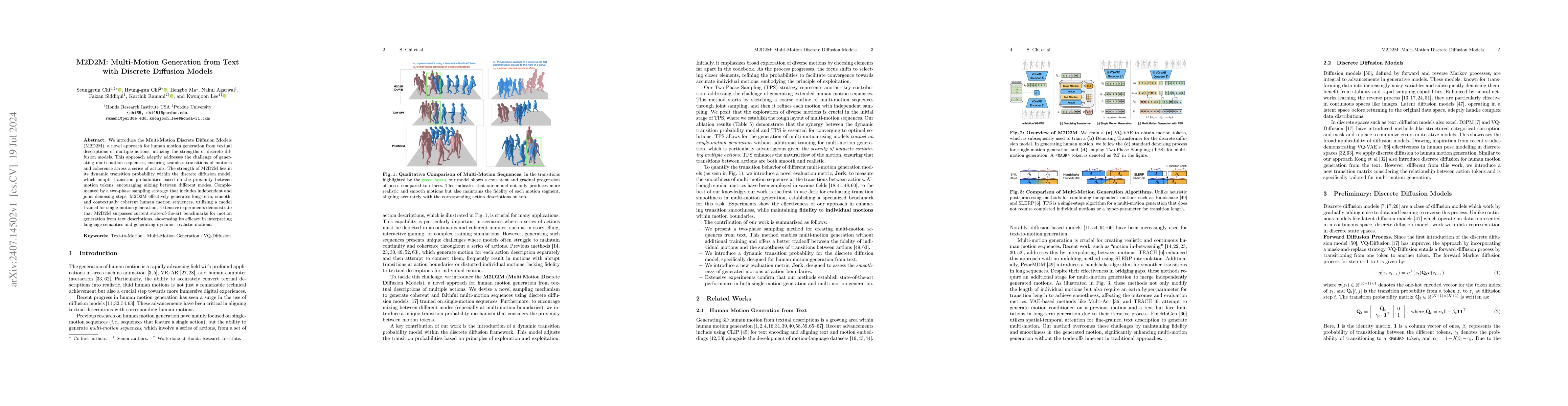 Thumbnail for M2D2M: Multi-Motion Generation from Text with Discrete Diffusion Models