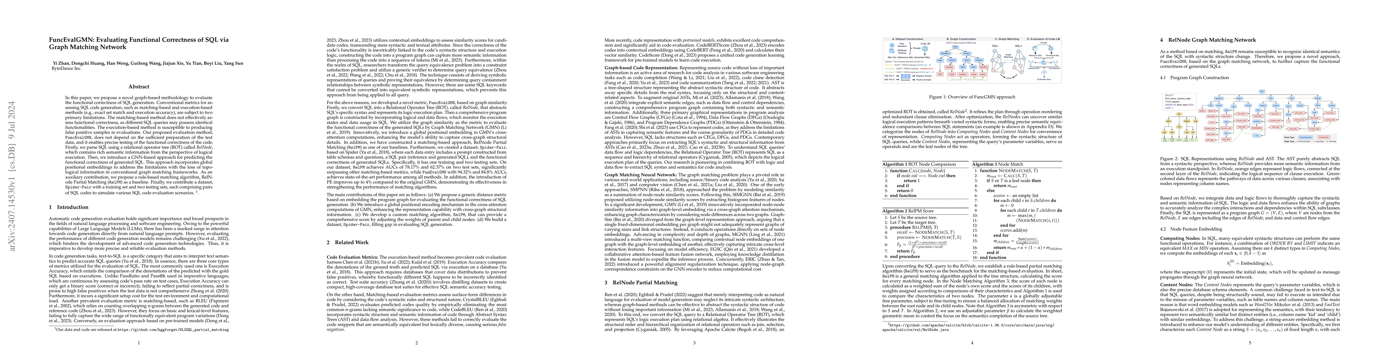 Thumbnail for FuncEvalGMN: Evaluating Functional Correctness of SQL via Graph Matching
  Network