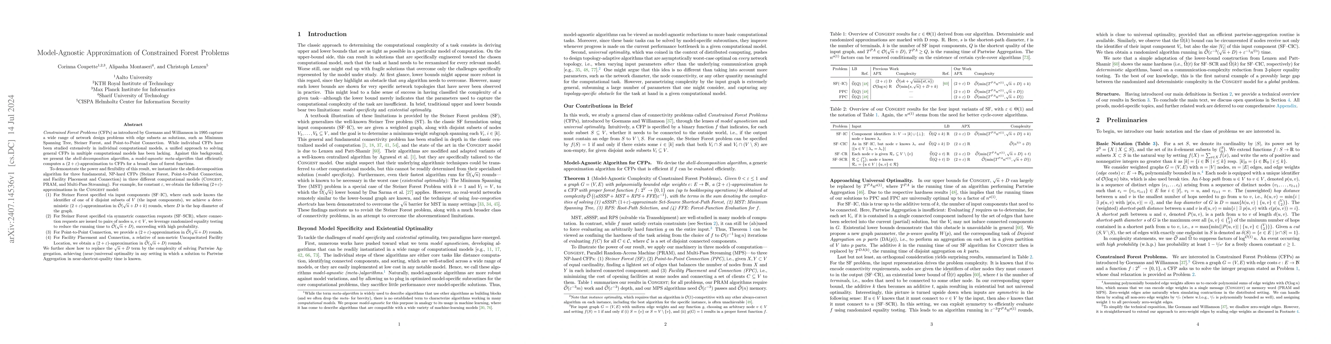 Thumbnail for Model-Agnostic Approximation of Constrained Forest Problems
