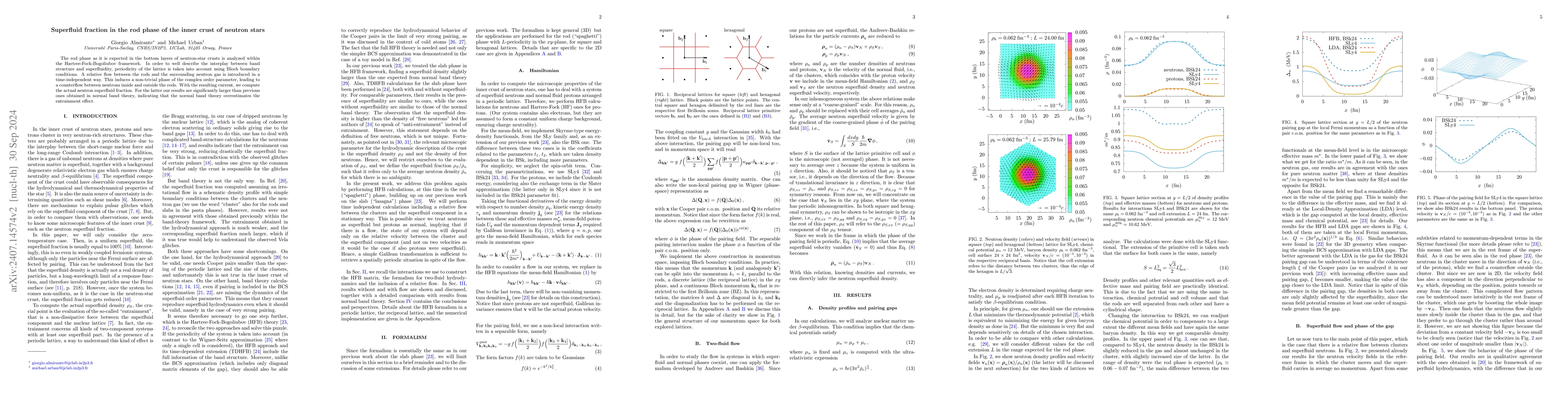 Thumbnail for Superfluid fraction in the rod phase of the inner crust of neutron stars