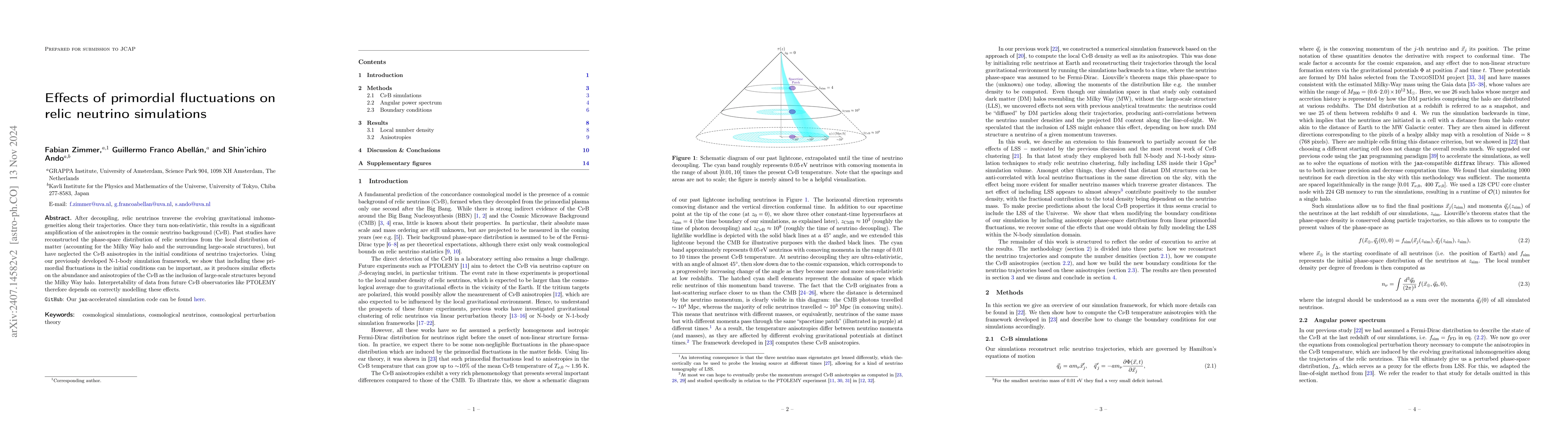 Thumbnail for Effects of primordial fluctuations on relic neutrino simulations