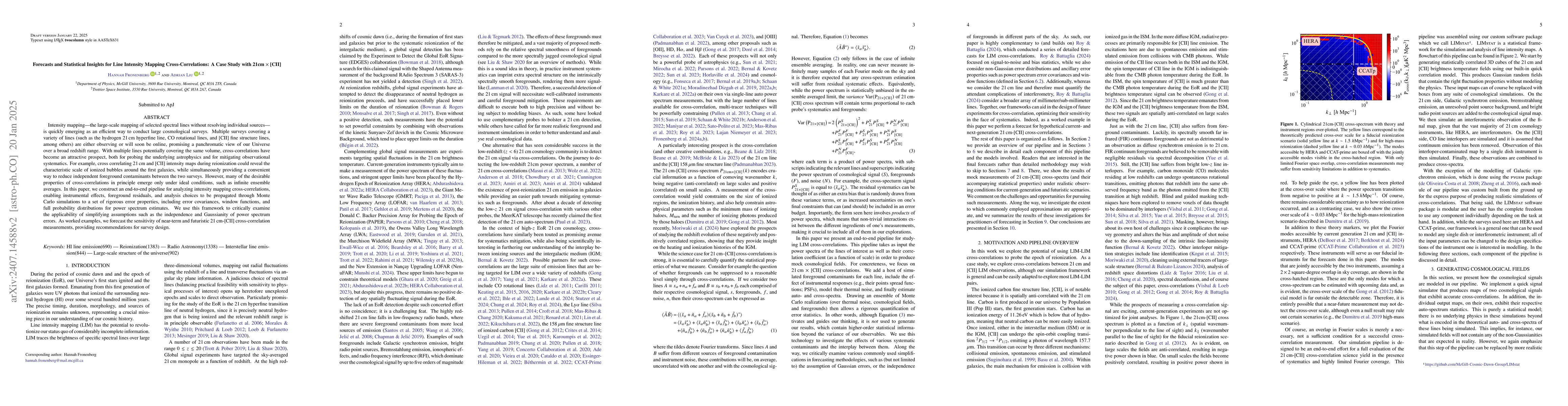 Thumbnail for Forecasts and Statistical Insights for Line Intensity Mapping
  Cross-Correlations: A Case Study with 21cm x [CII]