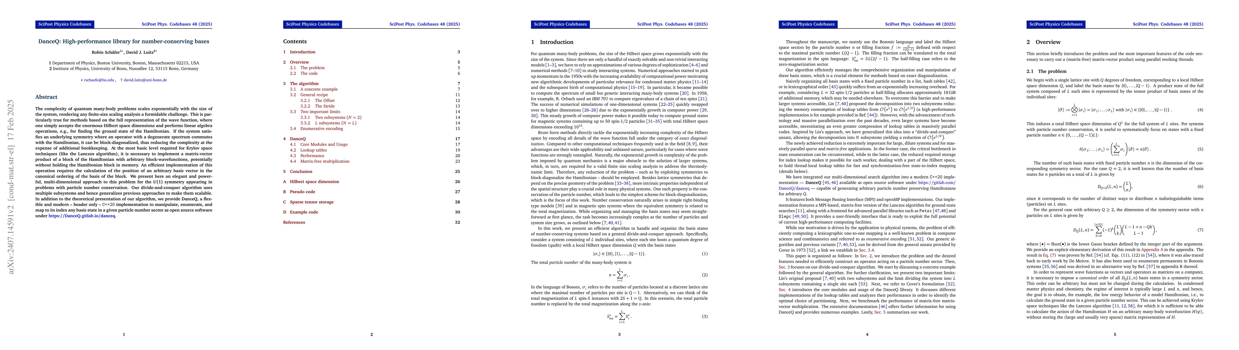Thumbnail for DanceQ: High-performance library for number conserving bases