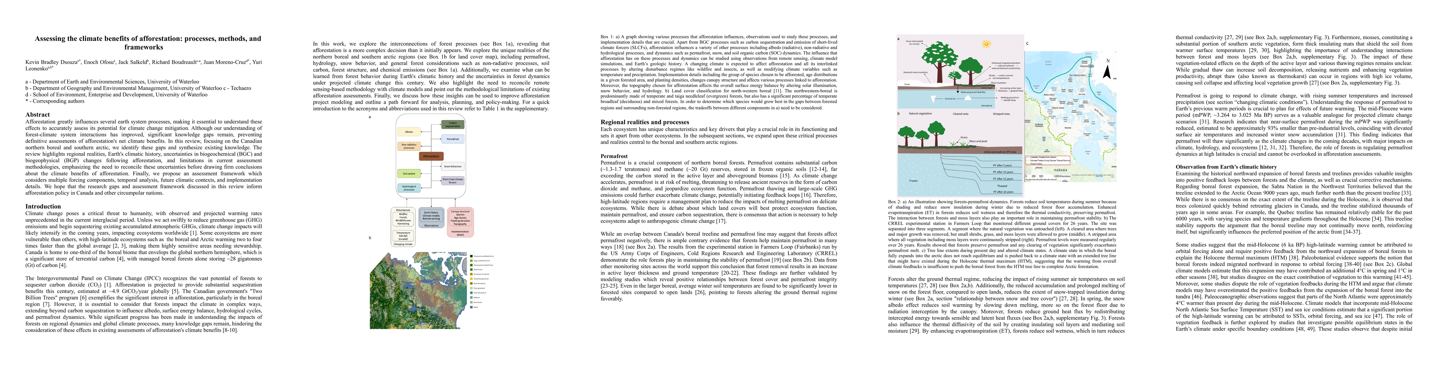 Thumbnail for Assessing the climate benefits of afforestation: processes, methods, and
  frameworks