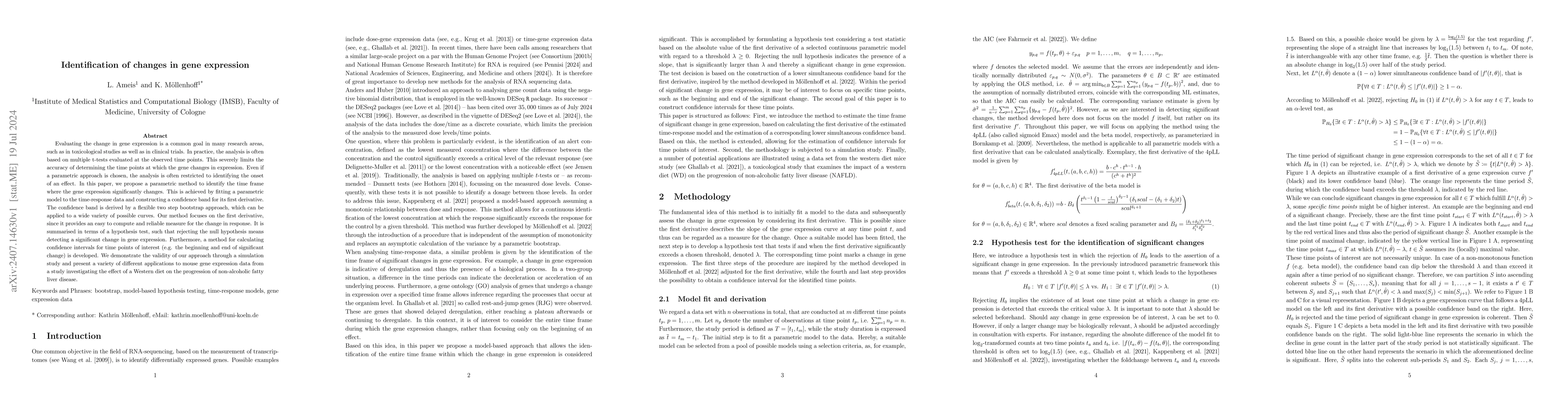 Thumbnail for Identification of changes in gene expression