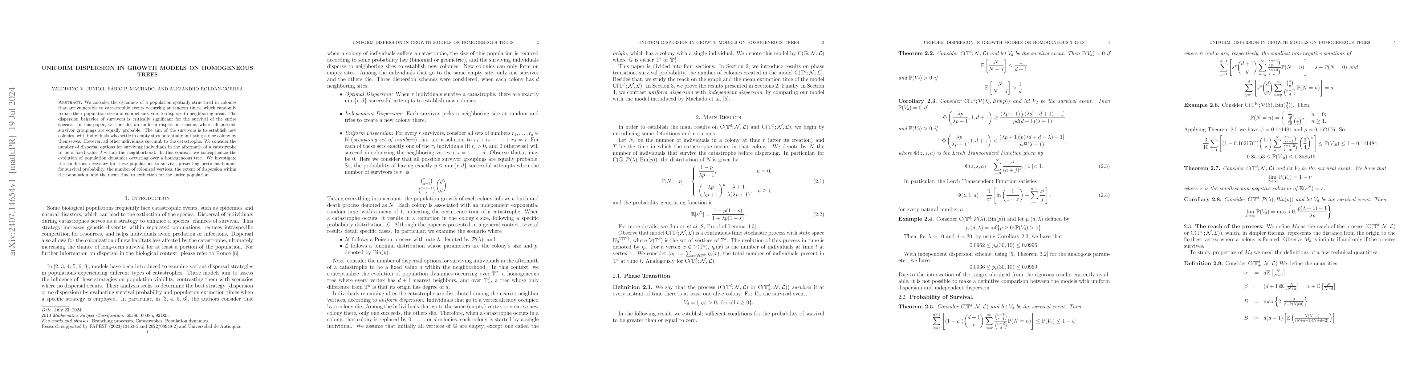 Thumbnail for Uniform dispersion in growth models on homogeneous trees