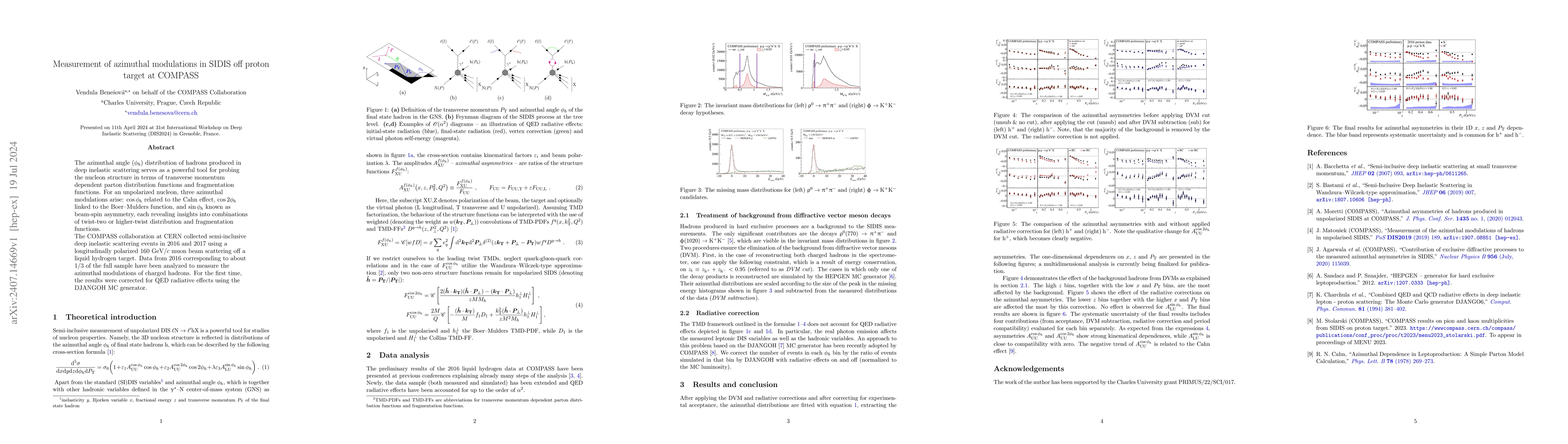 Thumbnail for Measurement of azimuthal modulations in SIDIS off proton target at
  COMPASS