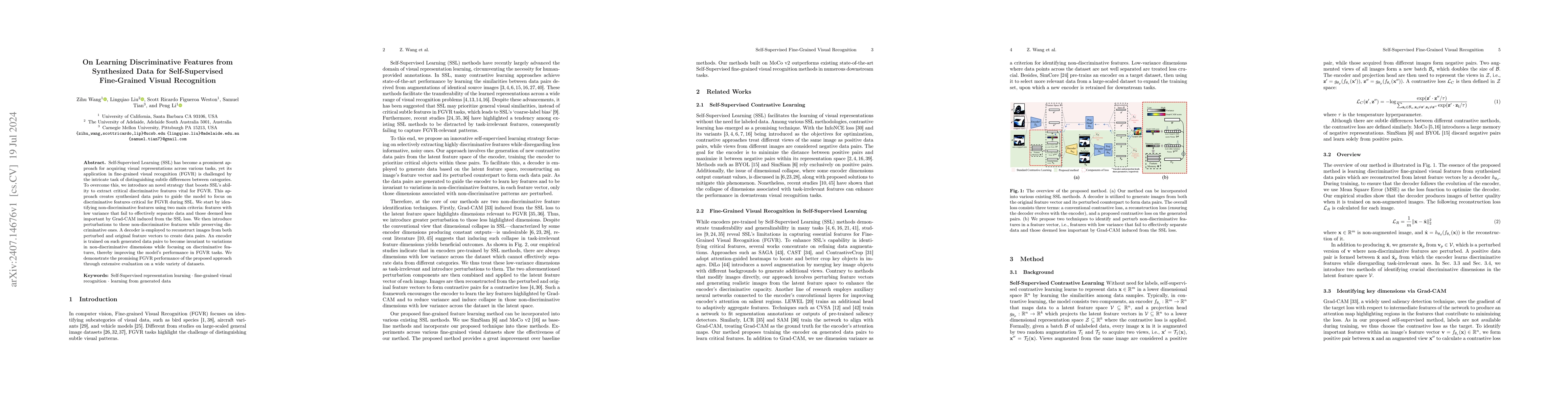 Thumbnail for On Learning Discriminative Features from Synthesized Data for
  Self-Supervised Fine-Grained Visual Recognition