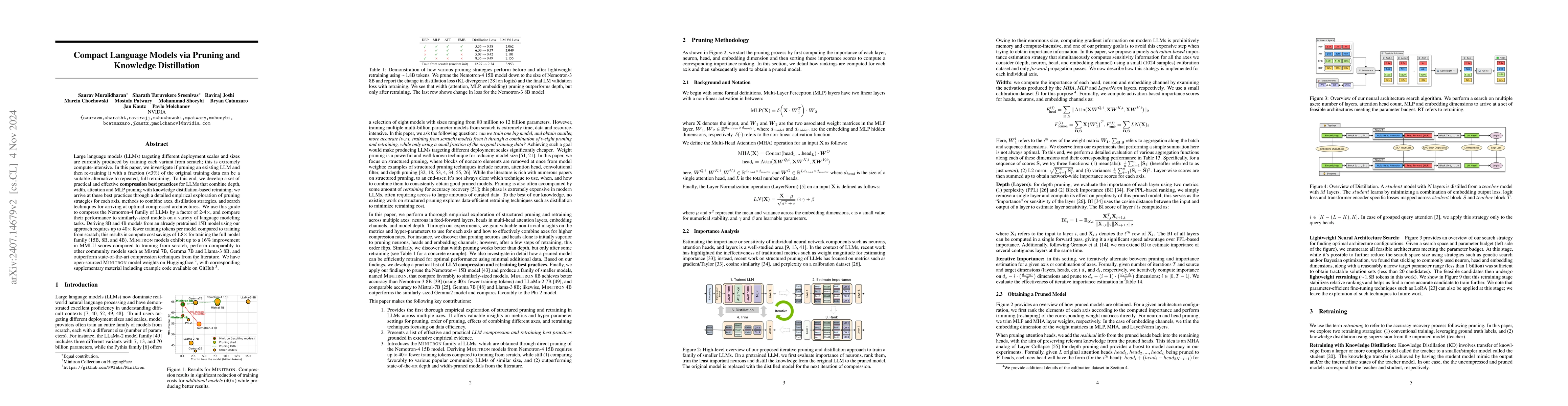 Thumbnail for Compact Language Models via Pruning and Knowledge Distillation
