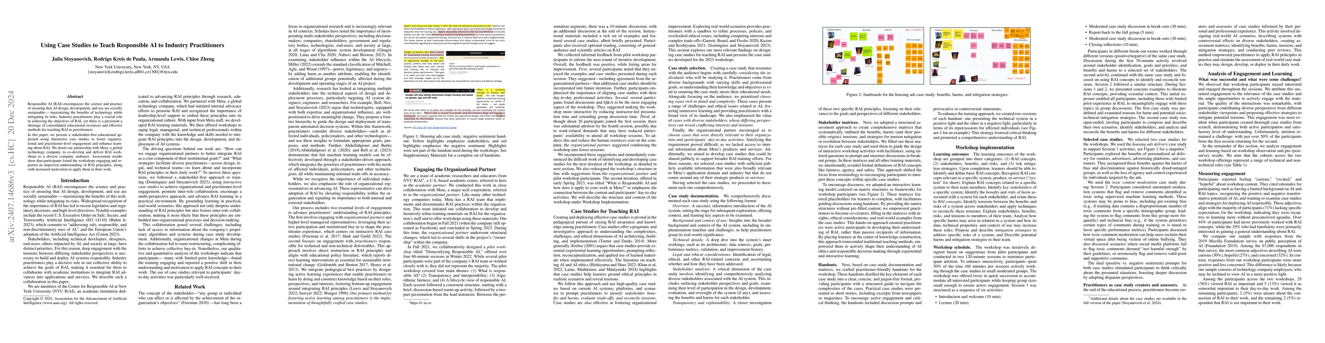 Thumbnail for Using Case Studies to Teach Responsible AI to Industry Practitioners