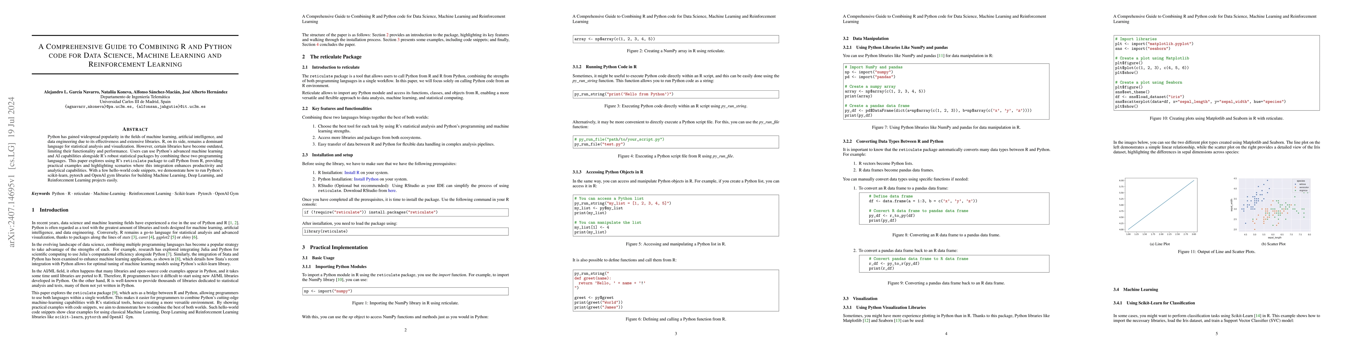 Thumbnail for A Comprehensive Guide to Combining R and Python code for Data Science,
  Machine Learning and Reinforcement Learning