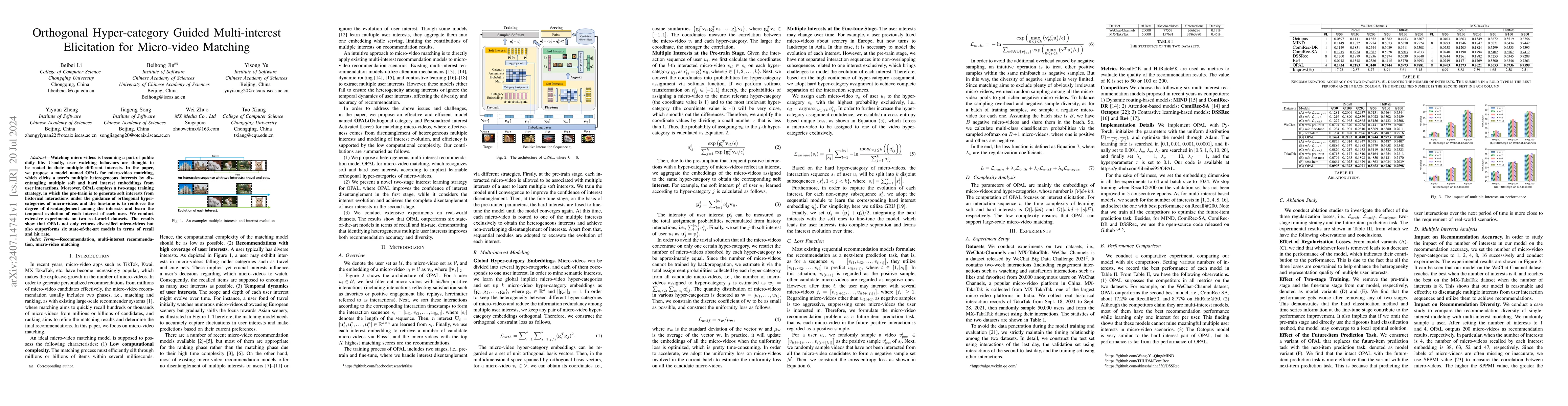 Thumbnail for Orthogonal Hyper-category Guided Multi-interest Elicitation for
  Micro-video Matching