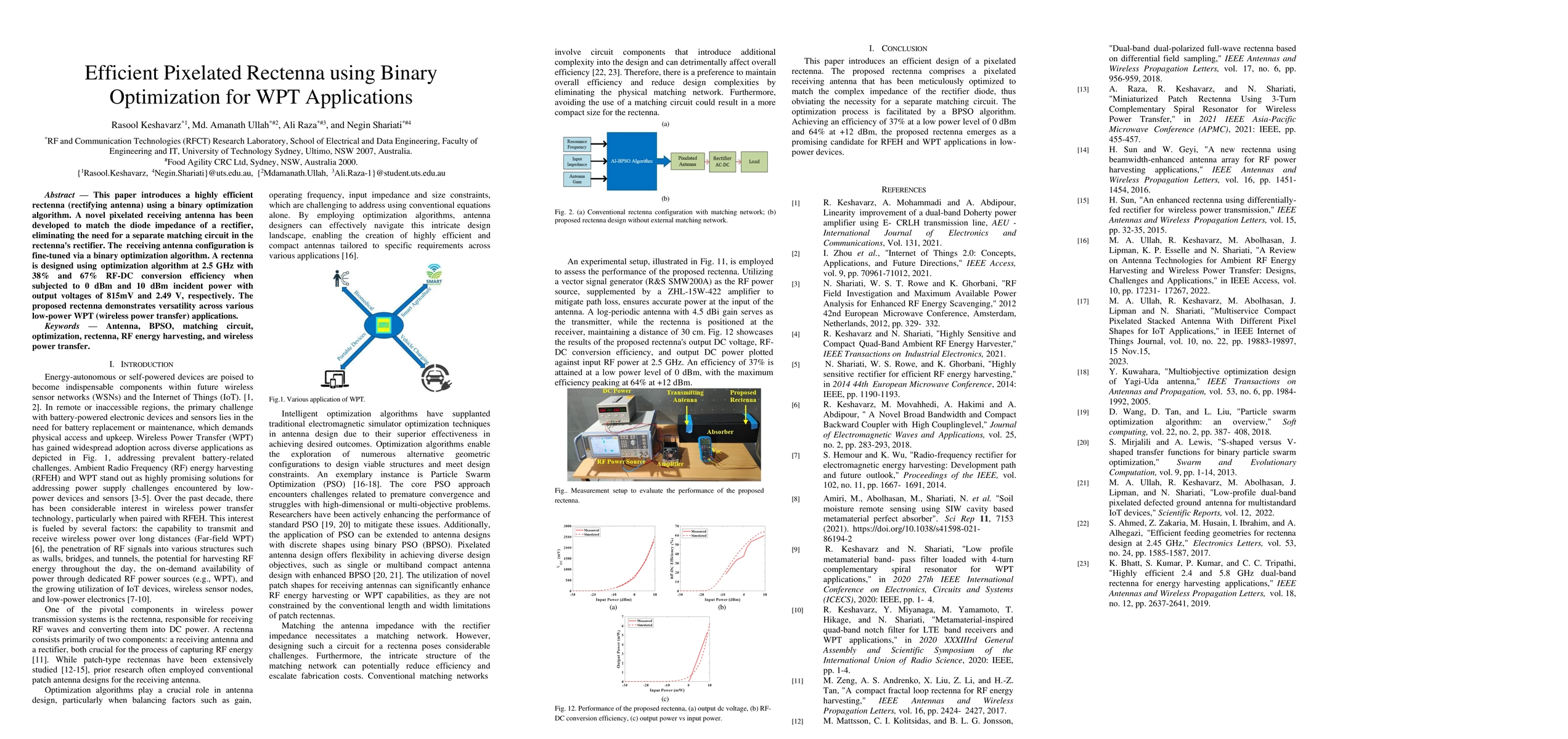 Thumbnail for Efficient Design of a Pixelated Rectenna for WPT Applications