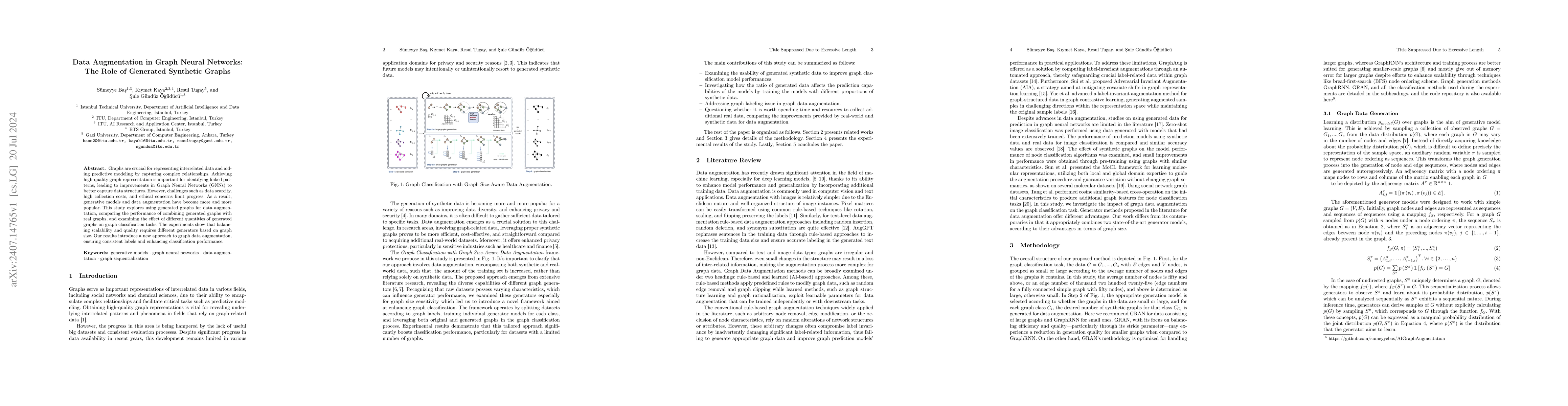 Thumbnail for Data Augmentation in Graph Neural Networks: The Role of Generated
  Synthetic Graphs