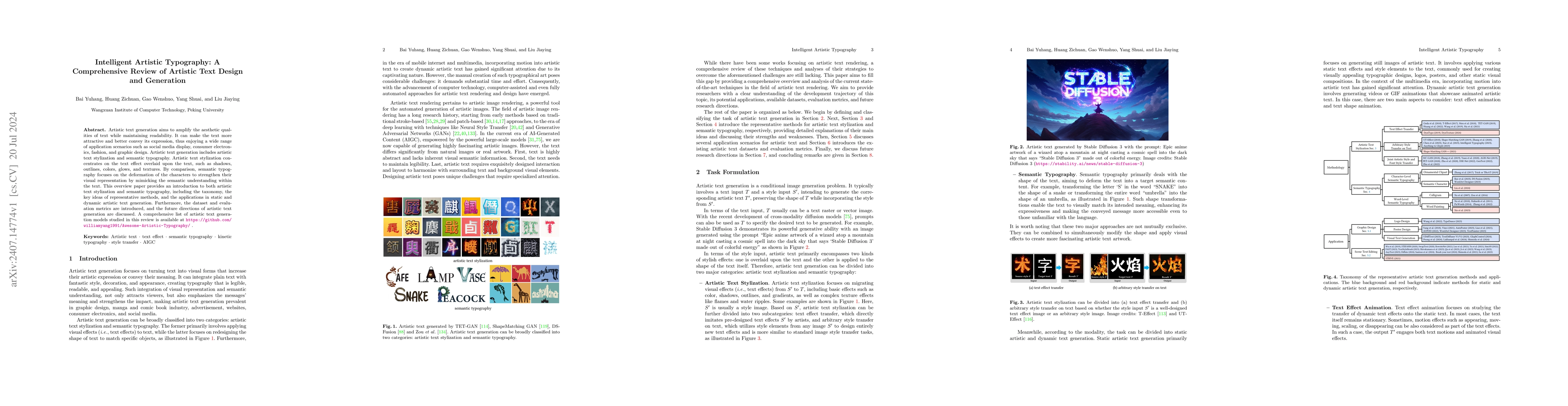 Thumbnail for Intelligent Artistic Typography: A Comprehensive Review of Artistic Text
  Design and Generation