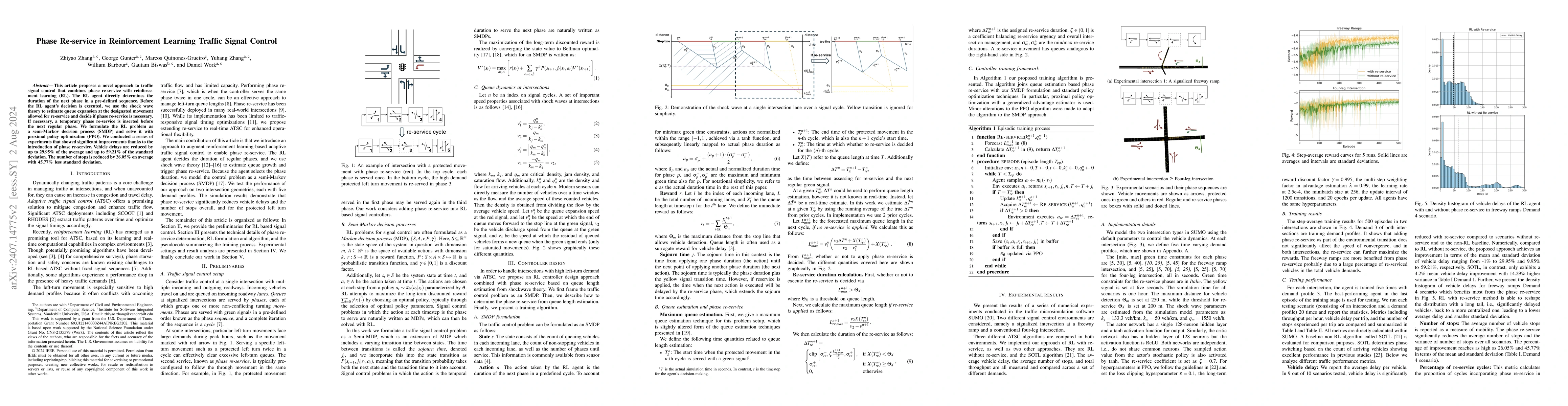 Thumbnail for Phase Re-service in Reinforcement Learning Traffic Signal Control