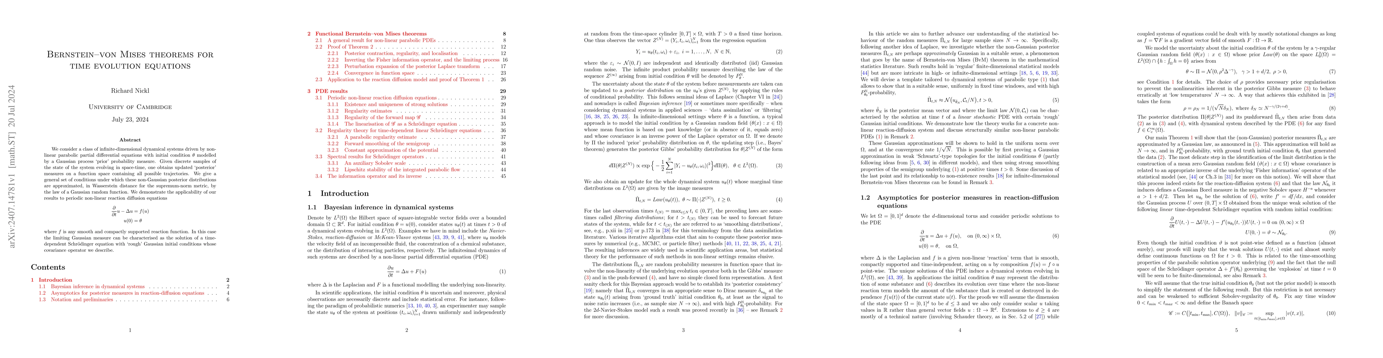Thumbnail for Bernstein-von Mises theorems for time evolution equations