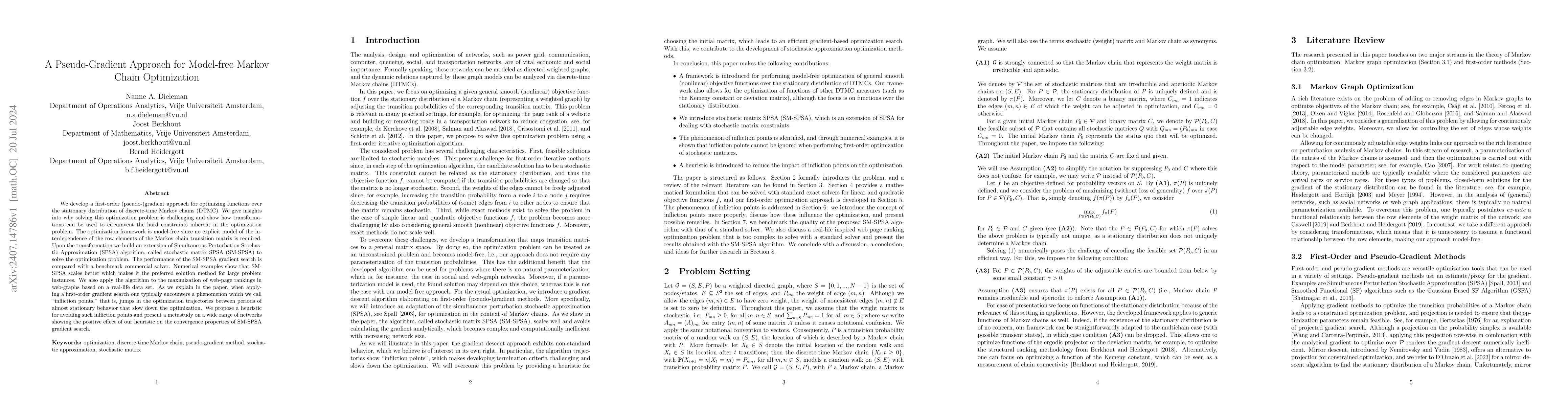 Thumbnail for A Pseudo-Gradient Approach for Model-free Markov Chain Optimization