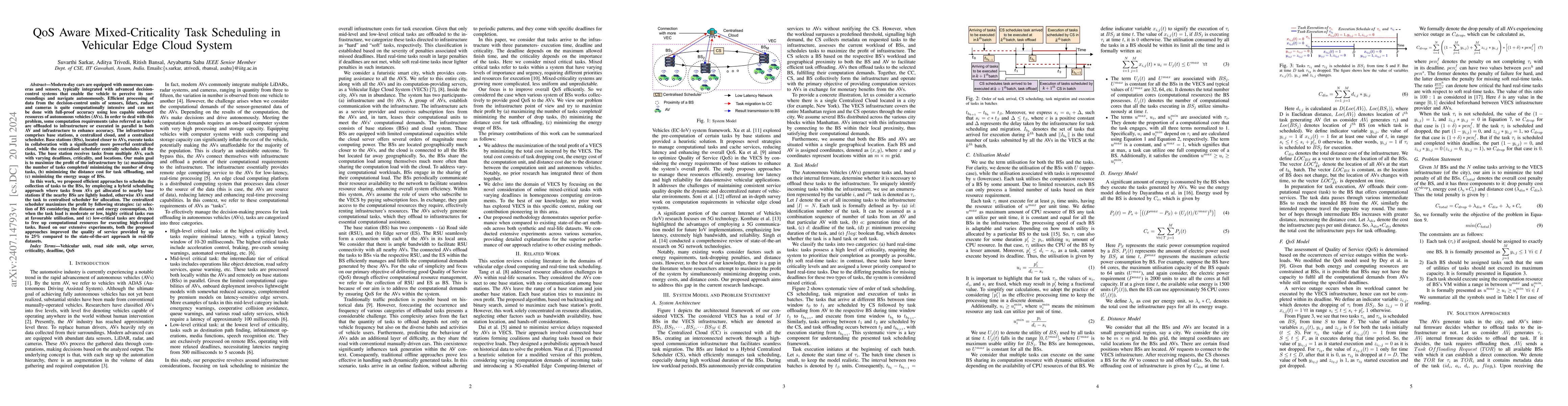 Thumbnail for QoS Aware Mixed-Criticality Task Scheduling in Vehicular Edge Cloud
  System