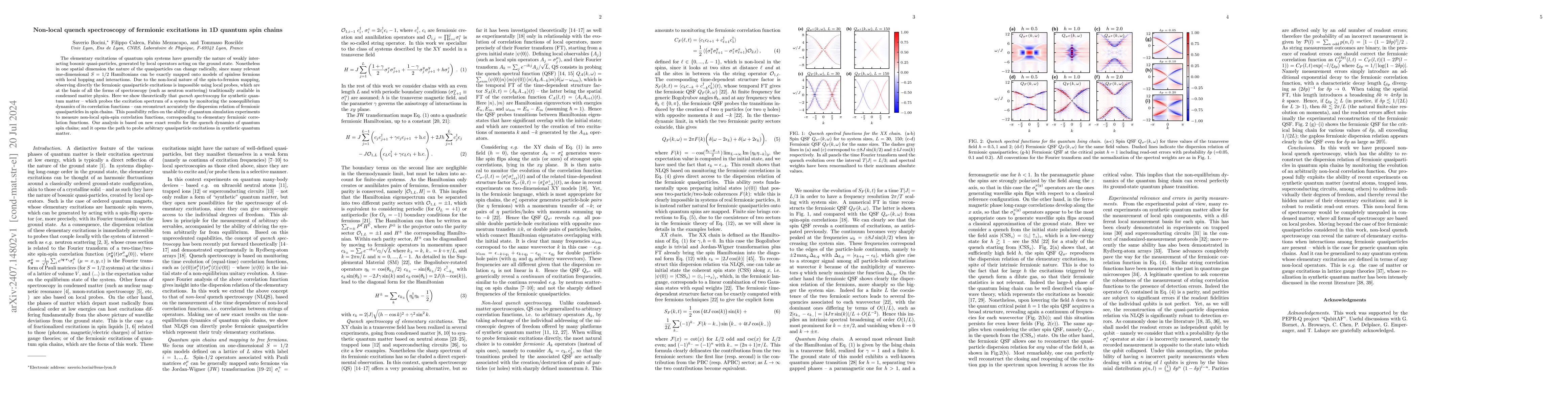 Thumbnail for Non-local quench spectroscopy of fermionic excitations in 1D quantum
  spin chains