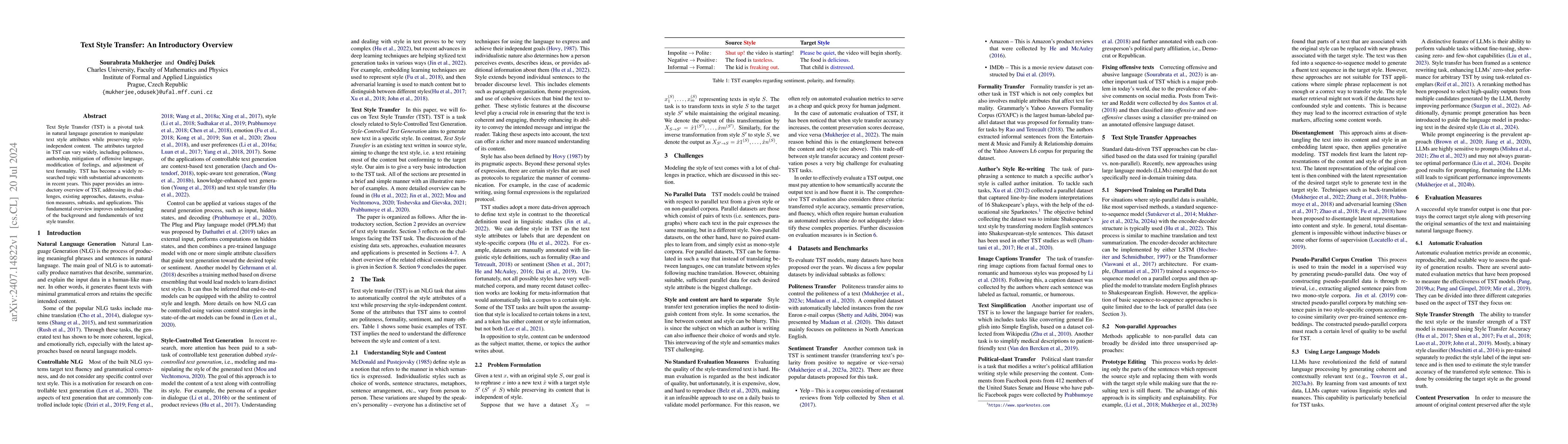 Thumbnail for Text Style Transfer: An Introductory Overview