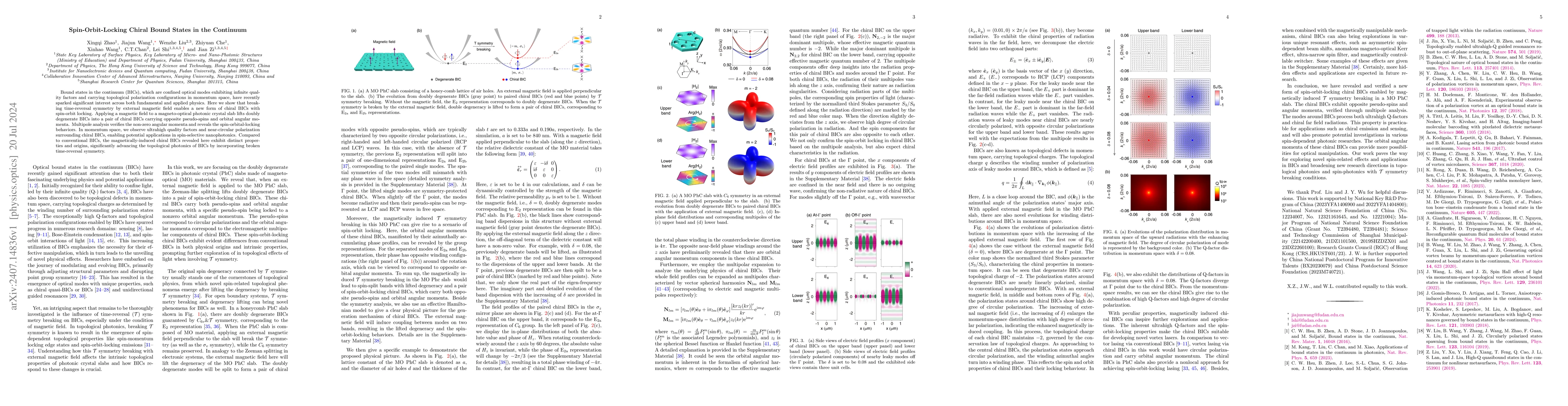 Thumbnail for Spin-Orbit-Locking Chiral Bound States in the Continuum