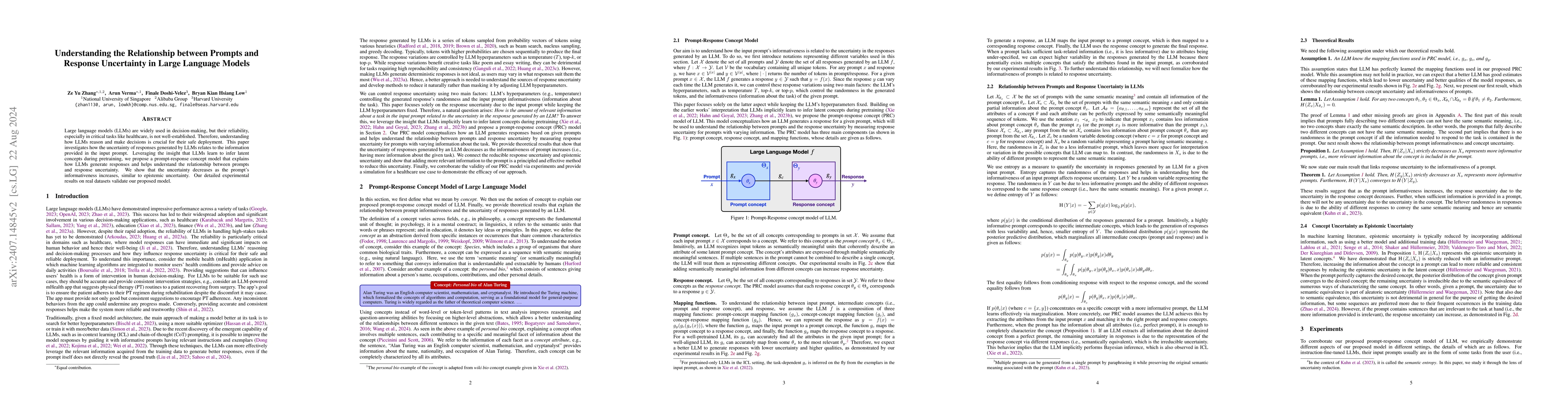 Thumbnail for Understanding the Relationship between Prompts and Response Uncertainty
  in Large Language Models