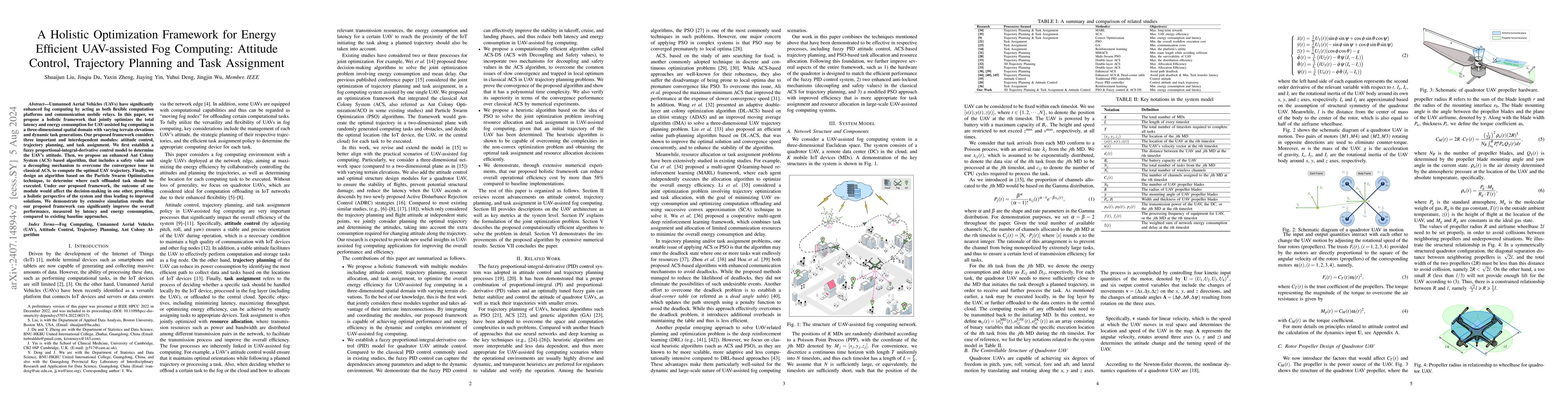Thumbnail for A Holistic Optimization Framework for Energy Efficient UAV-assisted Fog
  Computing: Attitude Control, Trajectory Planning and Task Assignment
