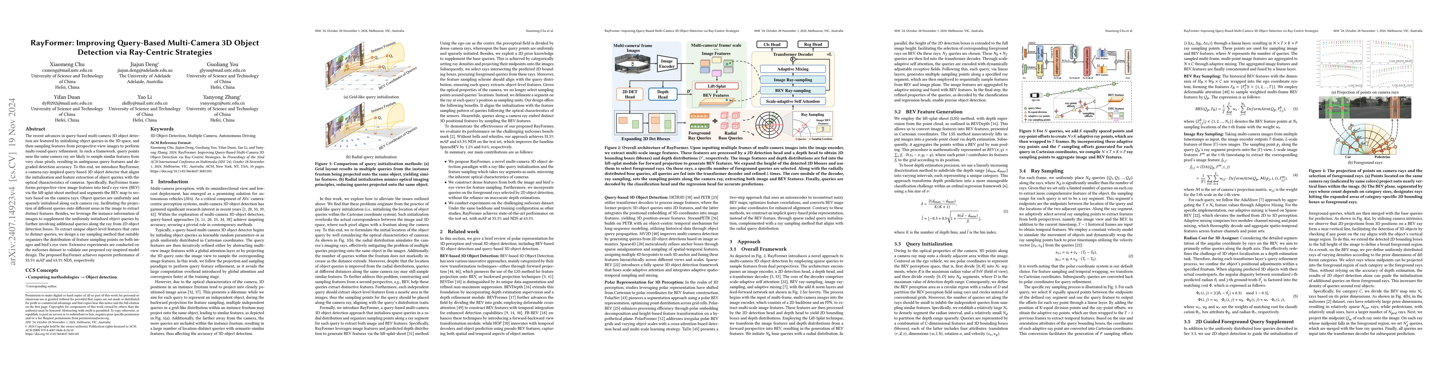 Thumbnail for RayFormer: Improving Query-Based Multi-Camera 3D Object Detection via
  Ray-Centric Strategies