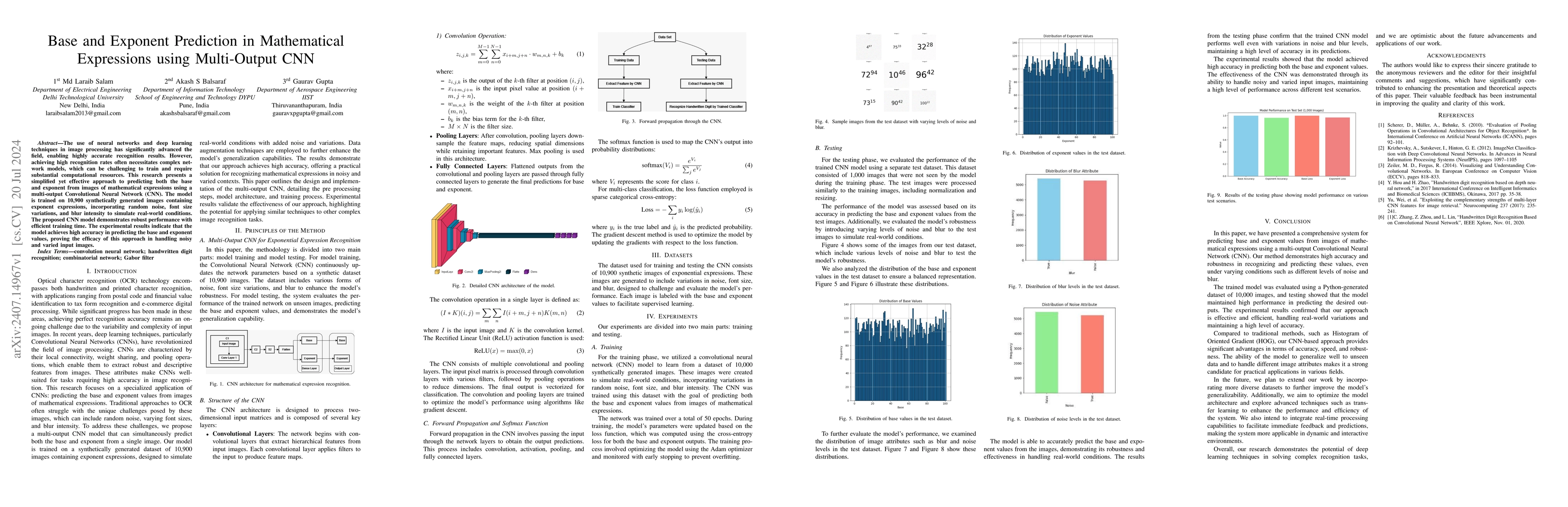 Thumbnail for Base and Exponent Prediction in Mathematical Expressions using
  Multi-Output CNN