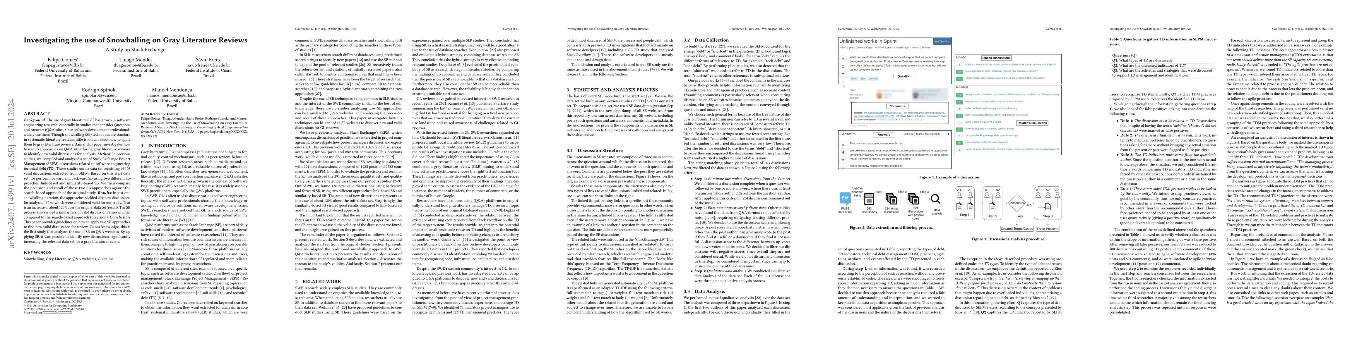 Thumbnail for Investigating the use of Snowballing on Gray Literature Reviews
