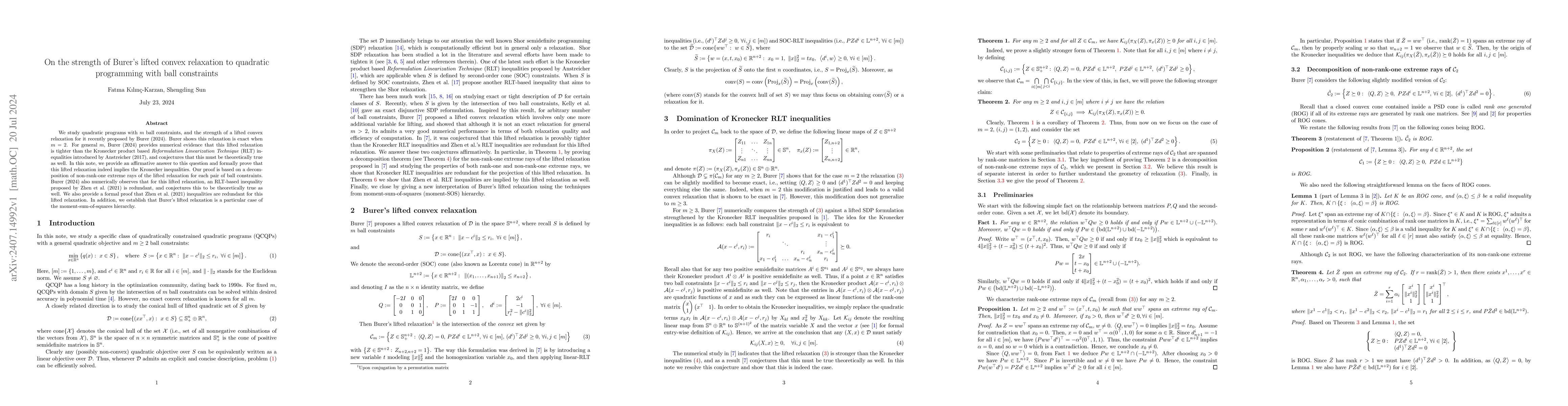 Thumbnail for On the strength of Burer's lifted convex relaxation to quadratic
  programming with ball constraints