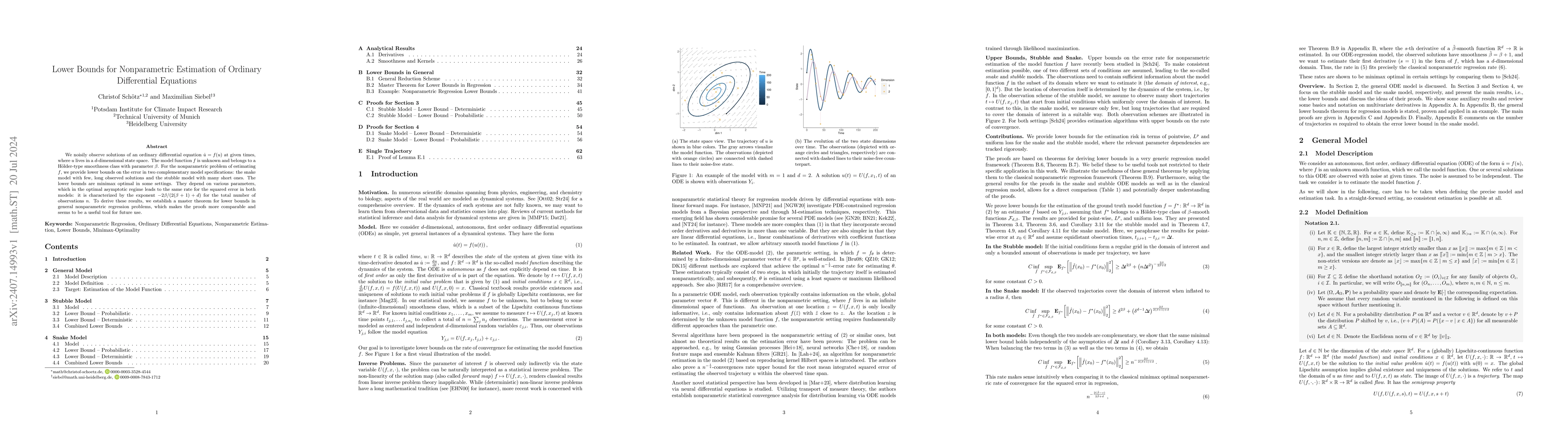 Thumbnail for Lower Bounds for Nonparametric Estimation of Ordinary Differential
  Equations