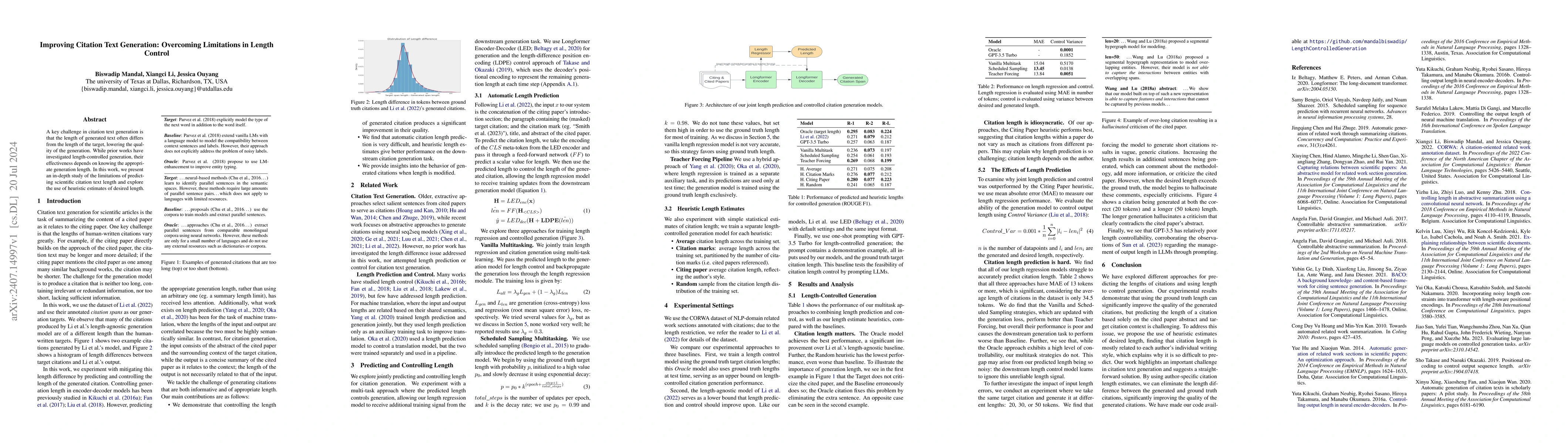 Thumbnail for Improving Citation Text Generation: Overcoming Limitations in Length
  Control