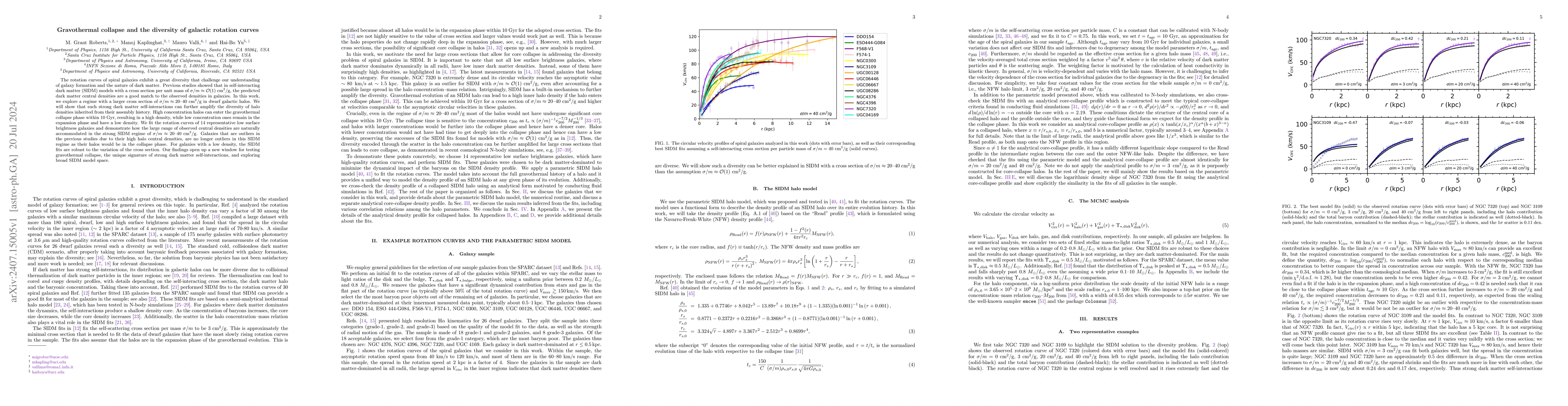 Thumbnail for Gravothermal collapse and the diversity of galactic rotation curves