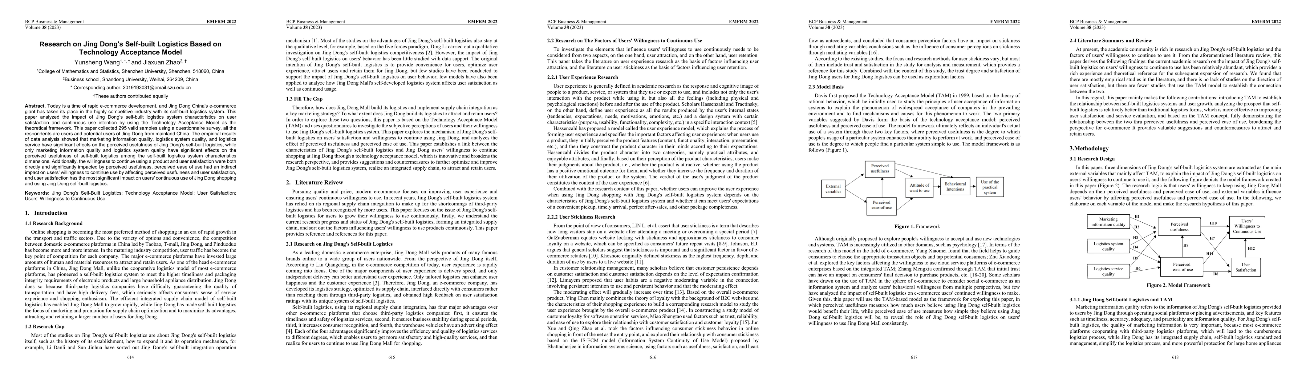 Thumbnail for Research on Jing Dong's Self-built Logistics Based on Technology
  Acceptance Model