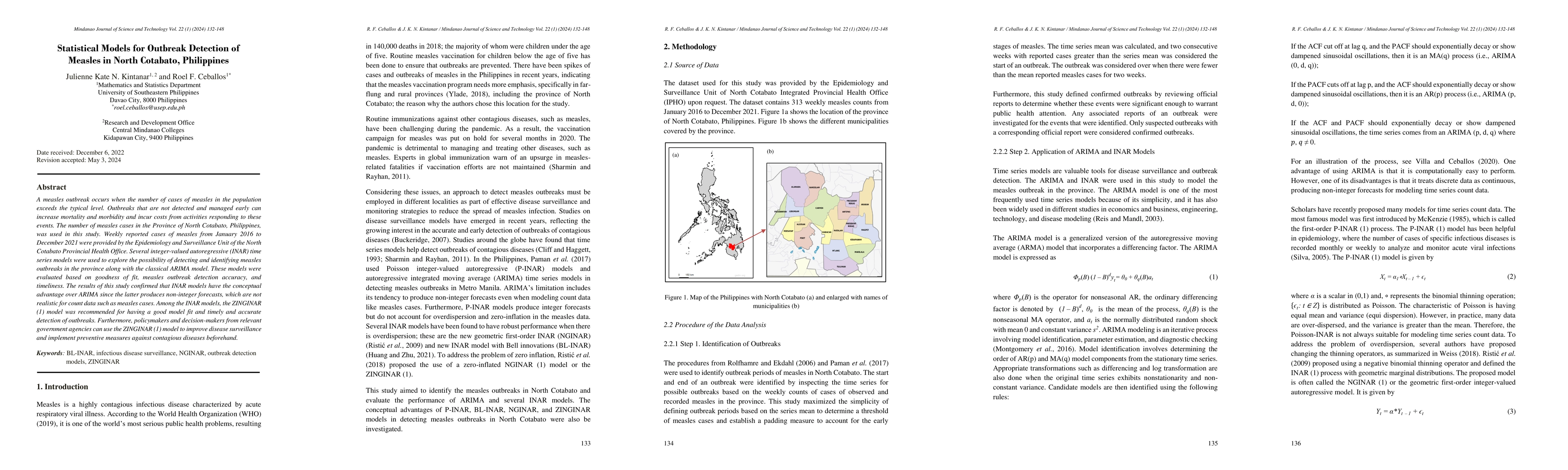 Thumbnail for Statistical Models for Outbreak Detection of Measles in North Cotabato,
  Philippines