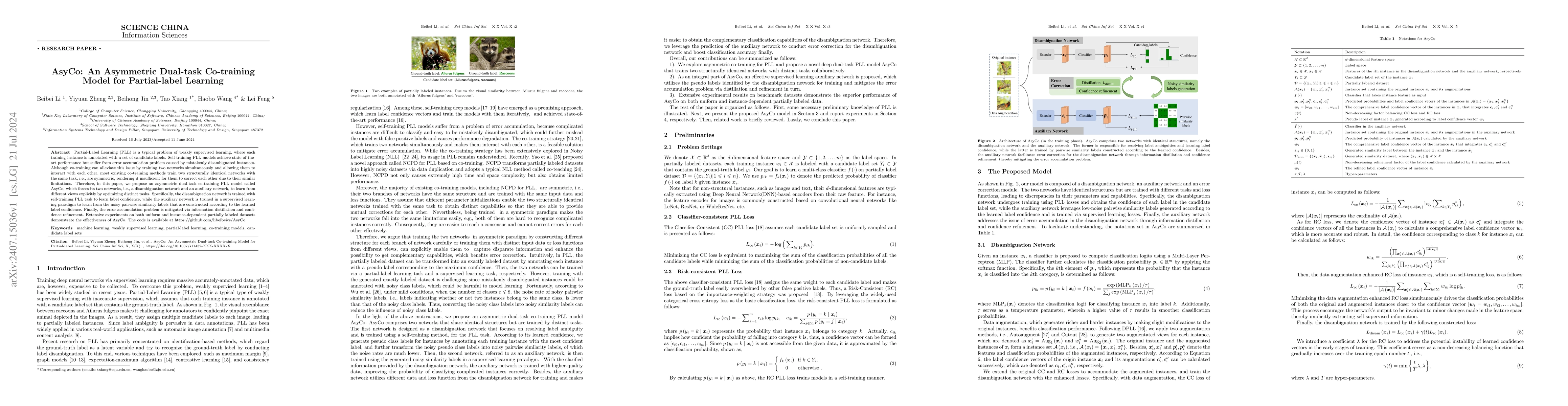 Thumbnail for AsyCo: An Asymmetric Dual-task Co-training Model for Partial-label
  Learning