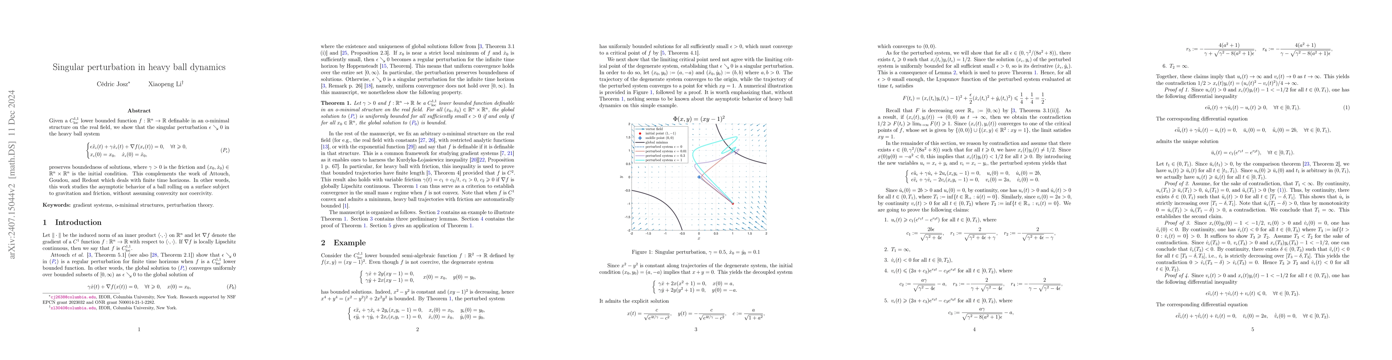 Thumbnail for Singular perturbation in heavy ball dynamics