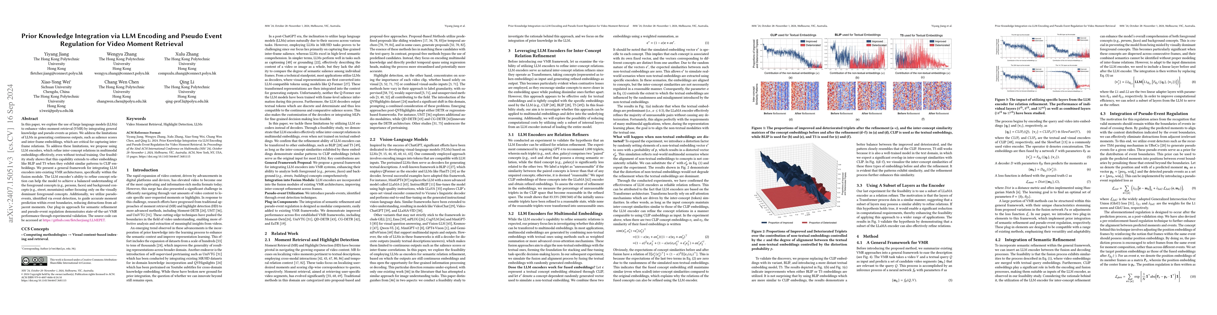 Thumbnail for Prior Knowledge Integration via LLM Encoding and Pseudo Event Regulation
  for Video Moment Retrieval