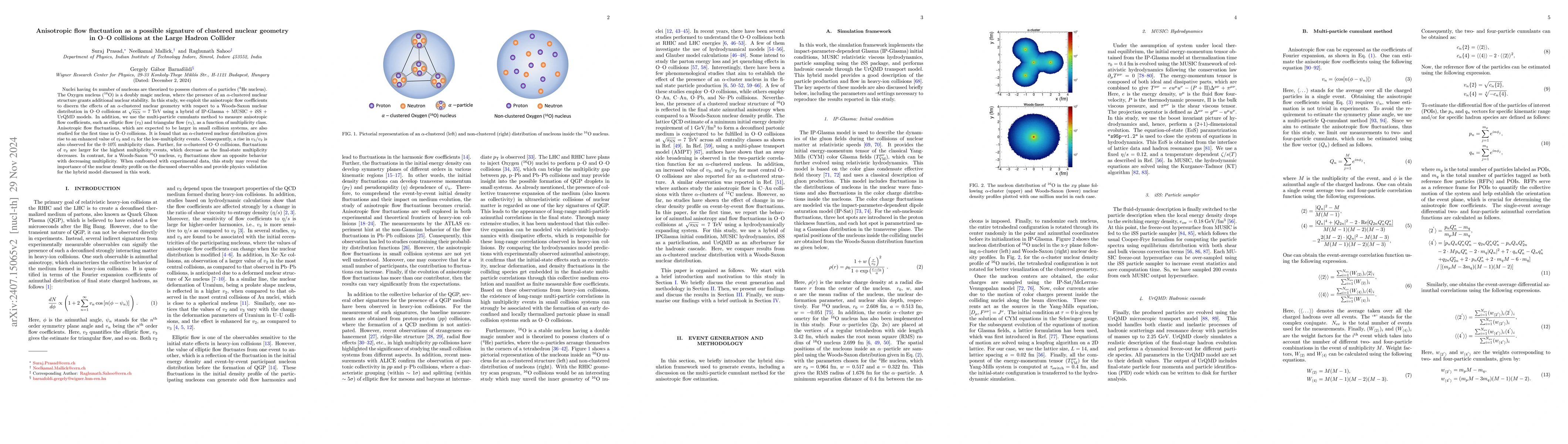 Thumbnail for Anisotropic flow fluctuation as a possible signature of clustered
  nuclear geometry in O-O collisions at the Large Hadron Collider