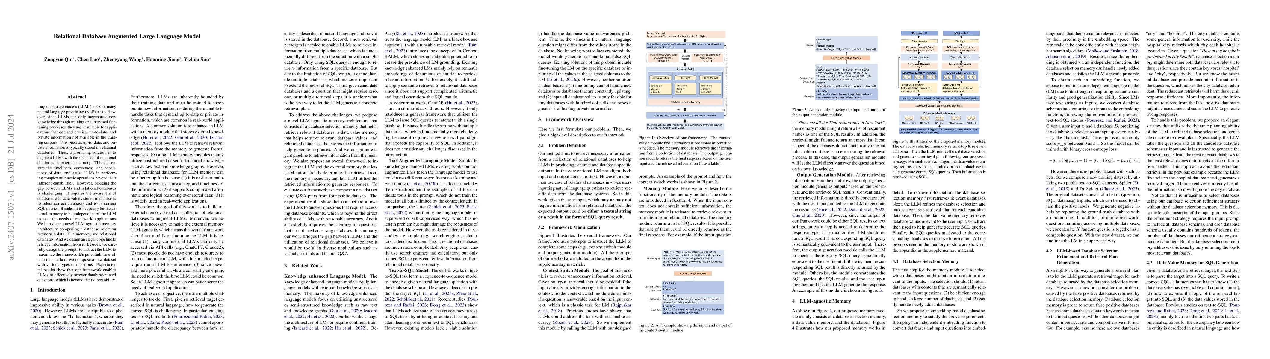 Thumbnail for Relational Database Augmented Large Language Model