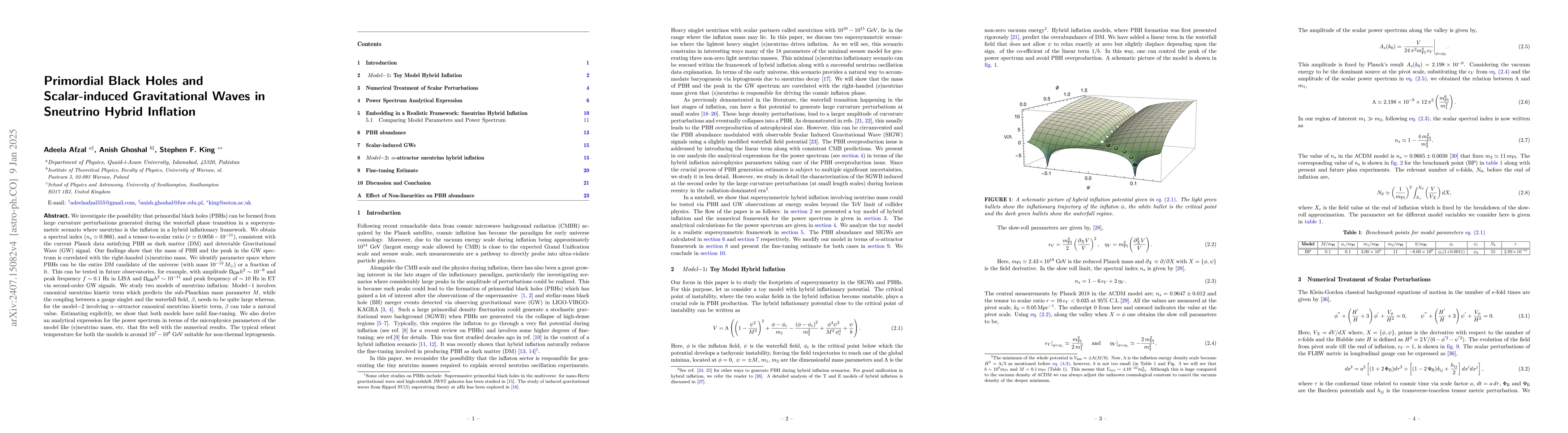 Thumbnail for Primordial Black Holes and Scalar-induced Gravitational Waves in
  Sneutrino Hybrid Inflation