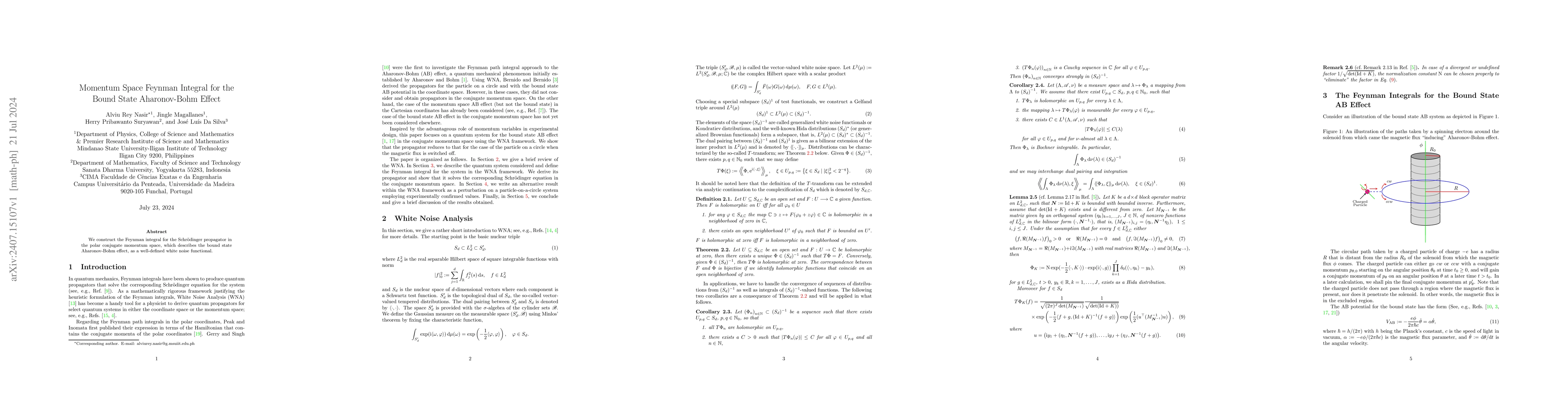 Thumbnail for Momentum Space Feynman Integral for the Bound State Aharonov-Bohm Effect