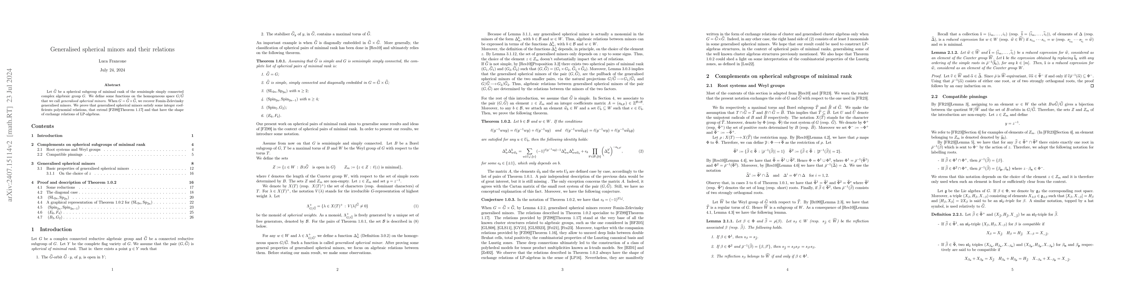 Thumbnail for Generalised spherical minors and their relations