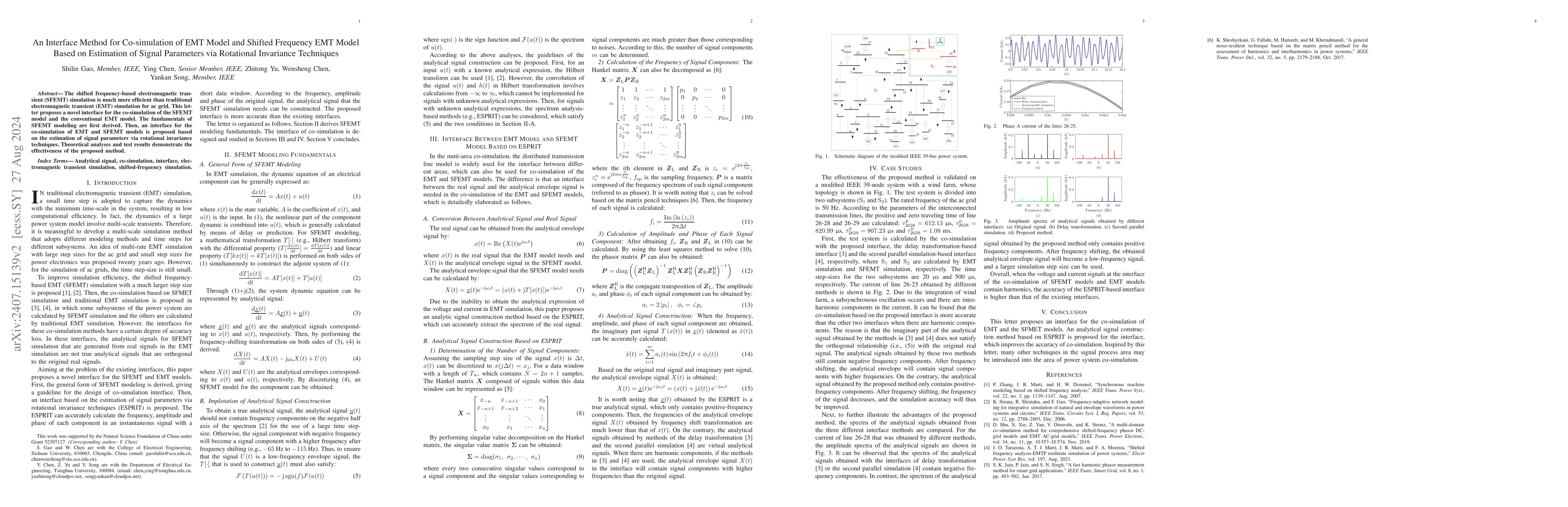 Thumbnail for An Interface Method for Co-simulation of EMT Model and Shifted Frequency
  EMT Model Based on Rotational Invariance Techniques