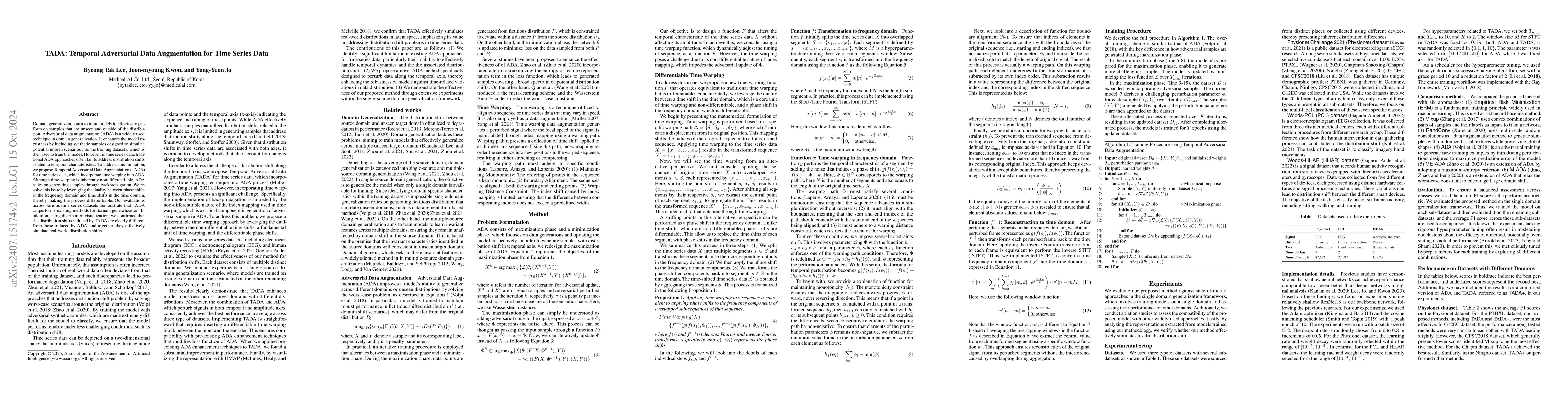 Thumbnail for TADA: Temporal Adversarial Data Augmentation for Time Series Data