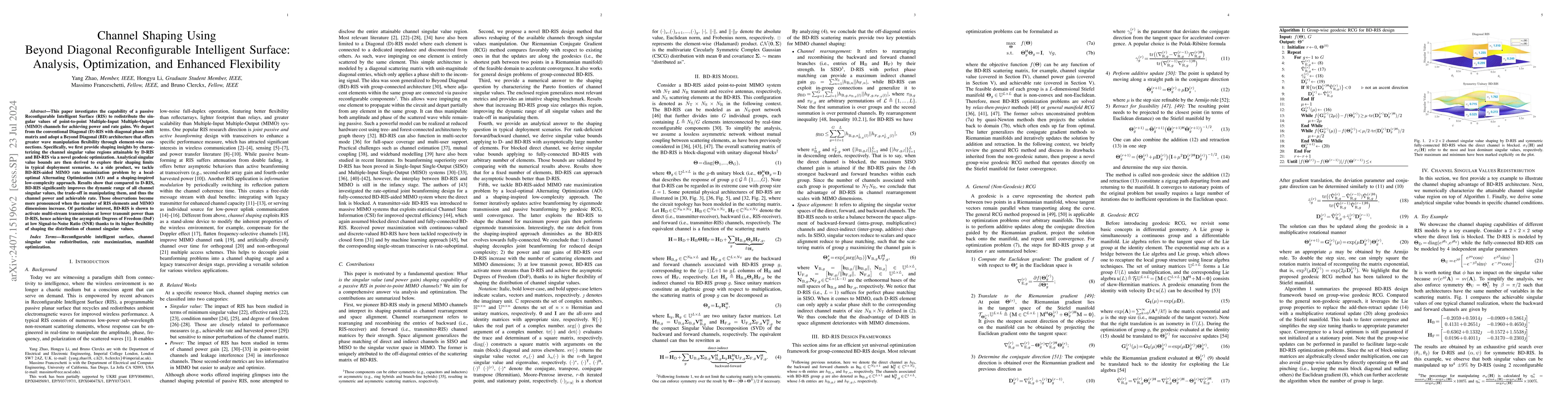 Thumbnail for Channel Shaping Using Beyond Diagonal Reconfigurable Intelligent
  Surface: Analysis, Optimization, and Enhanced Flexibility