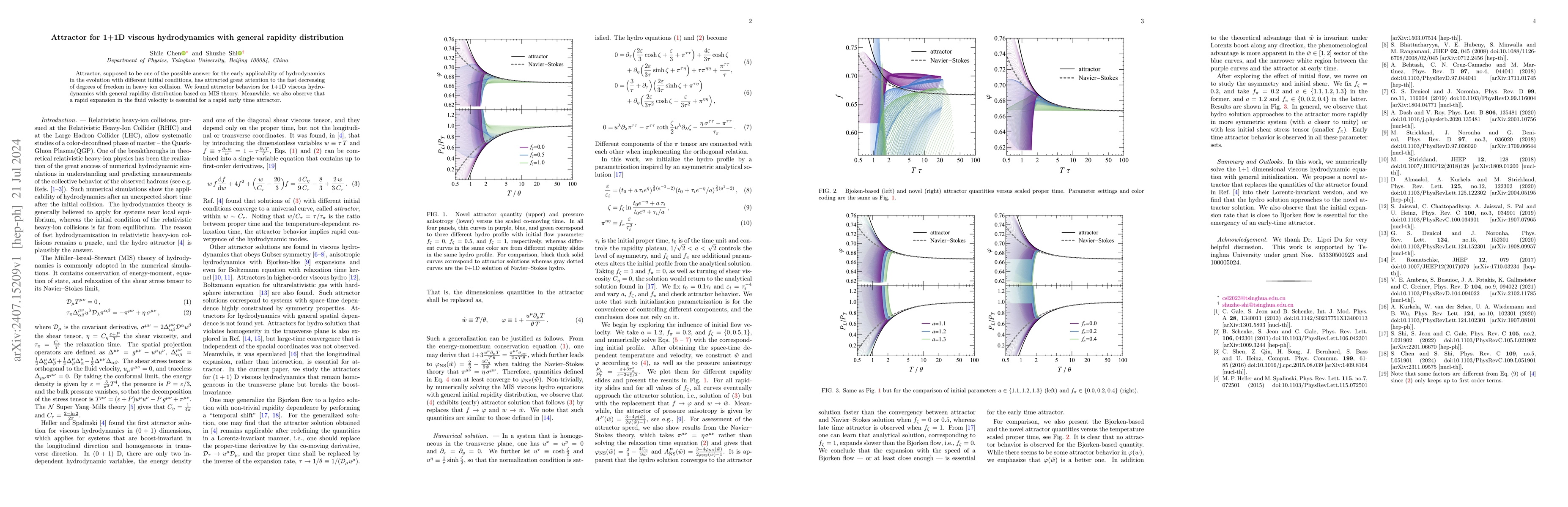 Thumbnail for Attractor for 1+1D viscous hydrodynamics with general rapidity
  distribution