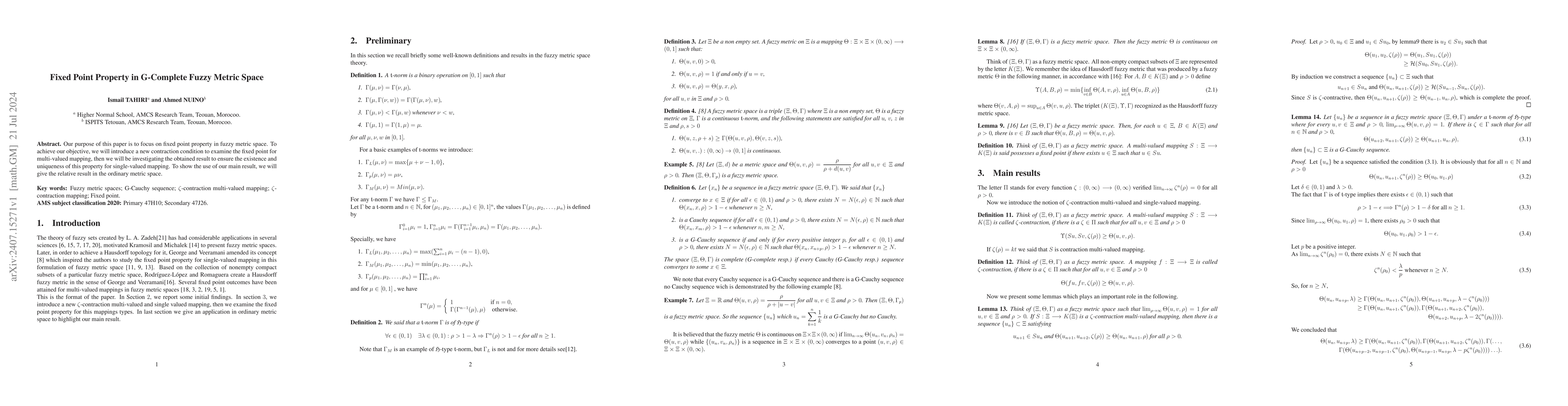 Thumbnail for Fixed Point Property in G-Complete Fuzzy Metric Space